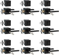 Keyed Entry Door Handle with Single Cylinder Deadbolt, Keyed Alike(Same Keys Only Per Set) Front Door/Exterior Door Lever Lockset, Matte Black, 9 Sets of Locks with 9 Sets of Different Keys