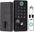 Smart Door Lock, Keyless Entry Deadbolt with Fingerprint, Biometric Electronic Door Lock with Keypad & App Control, Easy Installation for Front Door, Home, Office