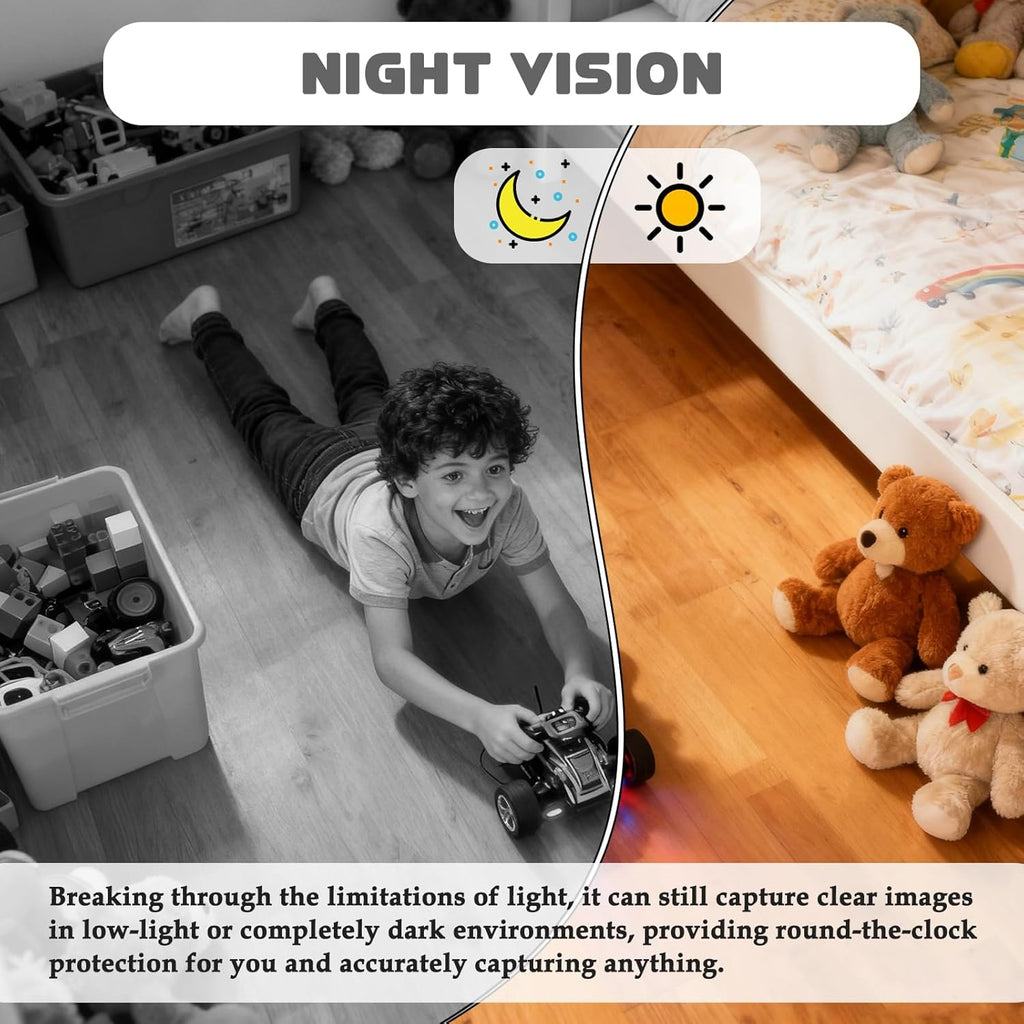 Smoke Detector Hidden Camera Wireless Spy Nanny Cam 1080P FHD WiFi Cameras with Real-Time View Motion Detection Night Vision for Home Indoor Security No Audio