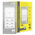 Minoston Countdown Timer Switch, 1-60 Min, Bathroom Fan Timer Switch, Adjustable LED Brightness, 120VAC Neutral Wire Req, ETL and FCC Listed, White (MT11N)
