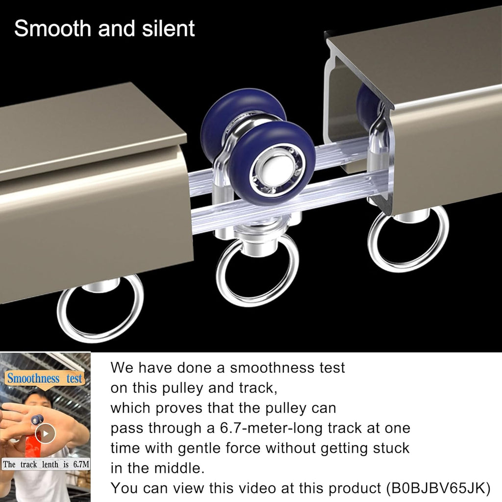 Curtain Track, Ceiling Mounted Curtain Rail for Curtains, Drapes, and Room Dividers, Sliding Curtain Rail for Living room (champagne, 3m)