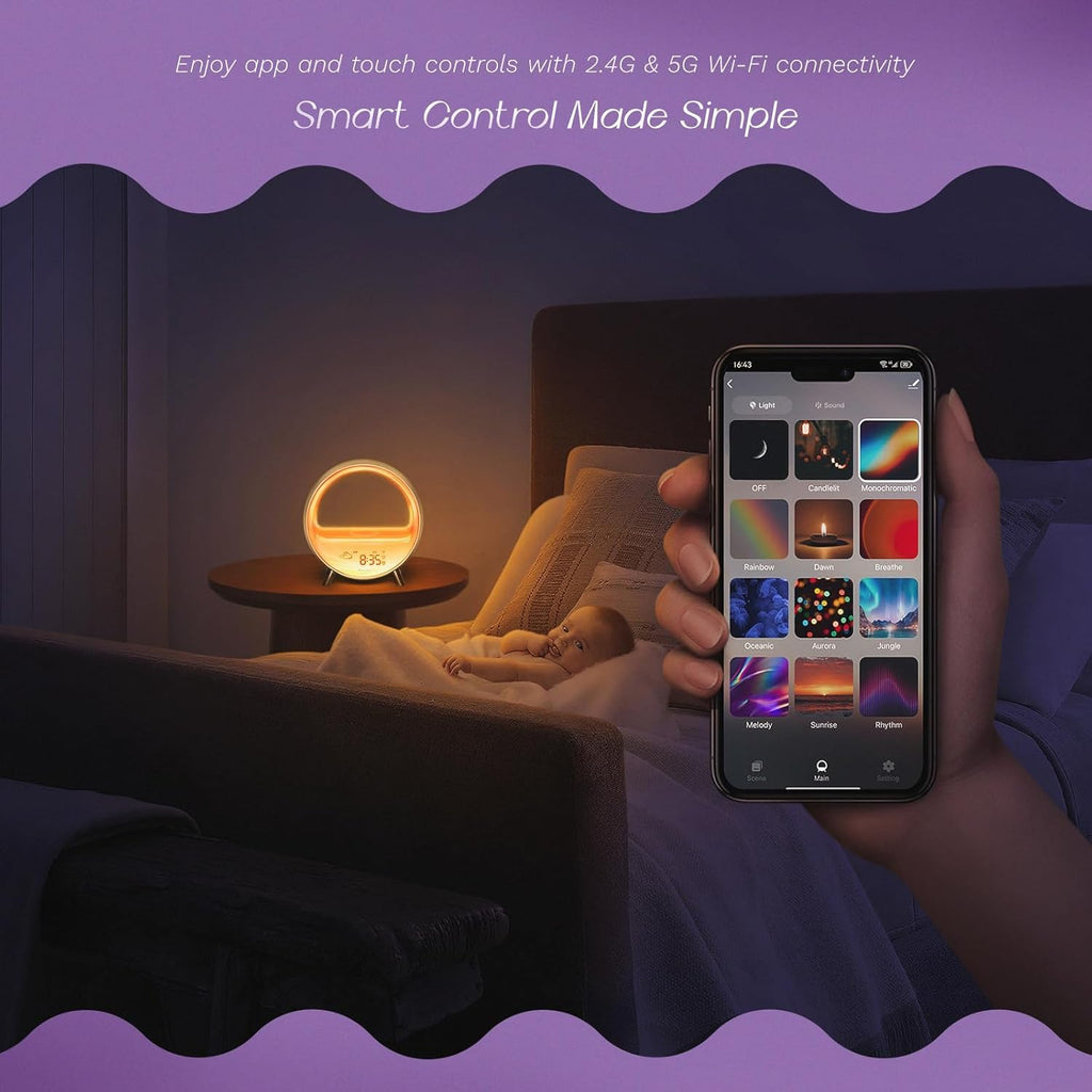 Dekala Sunrise Alarm Clock (App 5G WiFi Support)