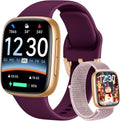 Fitpolo Smart Watch for Women, 1.85" AMOLED Fitness Tracker with Bluetooth Call, Heart Rate/Sleep/SPO₂ Monitor, 100+ Sports Modes, 3ATM Waterproof Smartwatch for Android/iPhone, Includes 2 Bands