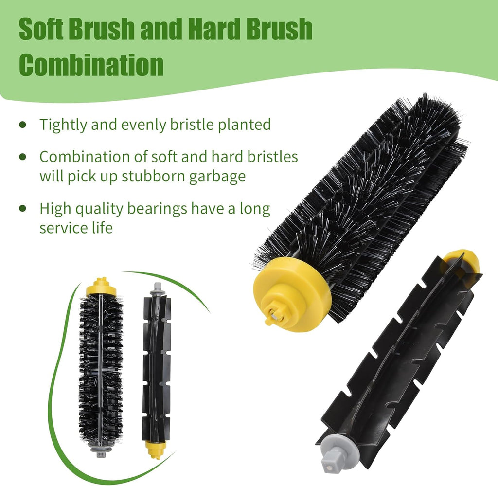LOVECO Replacement Accessories Kit for iRobot Roomba 600 Series 694 692 690 695 680 660 665 651 650 620 614 & 500 Series 595 585, 10 Filter, 10 Side Brush, 3 Set Bristle and Flexible Beater Brush