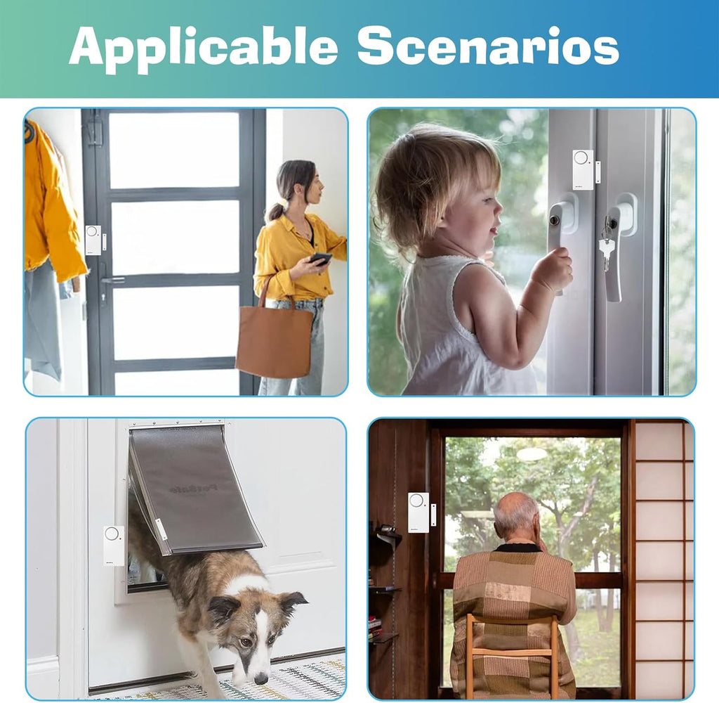 HENDUN Updated Door Alarm for Home Security,Pool Alarm for Kids Safety, House Security Sensor,Door Chime with Delay,Wireless Doorbell Ring When Opened (1)