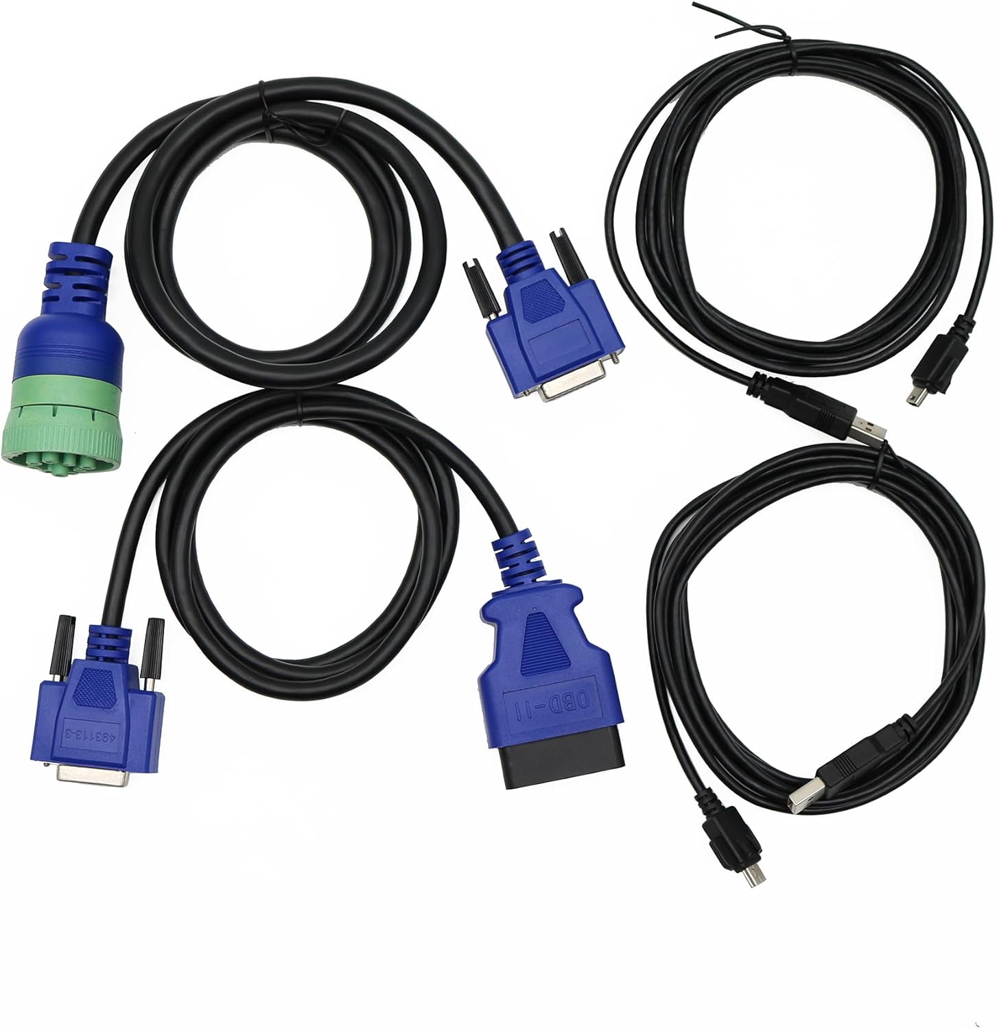 For Nexiq 3 121054 USB Link 3 Wired Edition Universal Truck Excavator Diagnostic Scanner Repair Info Database Plug & Play for Heavy Duty Diesel Engine Code Reader Tool (Nexiq3 Support Vol with laptop)