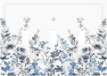 Decorative Switch Plates Light Blue Watercolor Leaves Plant With Floral 3 Gang Wall Plate Triple Toggle Light Switch Cover Faceplate Electrical Wall Panels for Bedroom Bathroom Decor