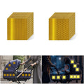 Non Fading Yellow Reflective Stickers 2 inch X 2 inch, Outdoor Waterproof High Visibility Warning Safety Adhesive Reflector Tape (20 Pcs)