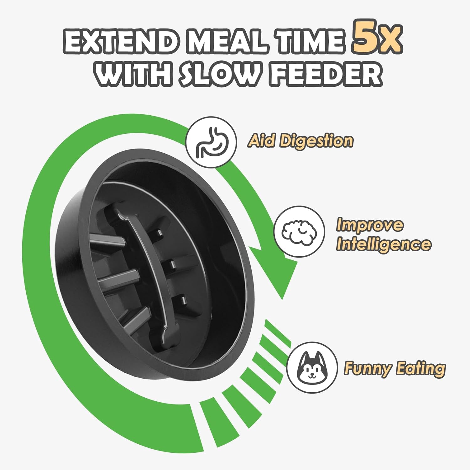 Elevated Dog Bowls with Slow Feeder and Spill Proof Mat, Adjustable Height 4.3-11.8'', Two 1.7L Stainless Steel Food & Water Bowls, Metal Raised Dog Bowl Stand, for Large Medium Breeds
