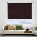 Astomi Motorized Blinds with Remote - Blackout Smart Roller Shades Compatible with Alexa & Goggle Home, Solar Rechargeable, Custom Size 22" - 100" for Indoor Window, Brown