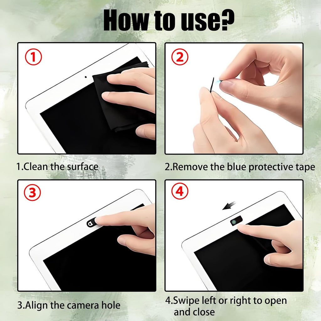 3 Pcs Laptop Camera Cover Slide, Ultra Thin Webcam Privacy Cover, Phone Camera Blocker to Protect Privacy for Laptop, Desktop, Tablet, Computer or Smartphone (Daisy)