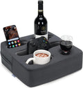 Couch Cup Holder Pillow - Sofa Cup Holder | Couch Caddy, Couch Drinks Remotes Holder for Cups, Headphones, Snacks， and Phones | Use it on Car, Pack, Beach, RV, and More(Grey)