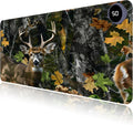 Heated Mouse Pad with 3 Levels Heated & 3 Hours Auto Shut-Off Mouse Pad for Warming Hands in Office Home, 23.6" x 14.2"Large Safe Desk Mat Hand Warmer，Maple Elk