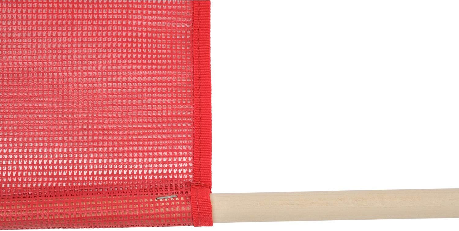 Mytee Products Red Safety Flags for Trucks with Dowel, DOT Compliant - 18 Inch x 18 Inch High Visibility Vinyl Mesh Warning Flags, 4 Pack