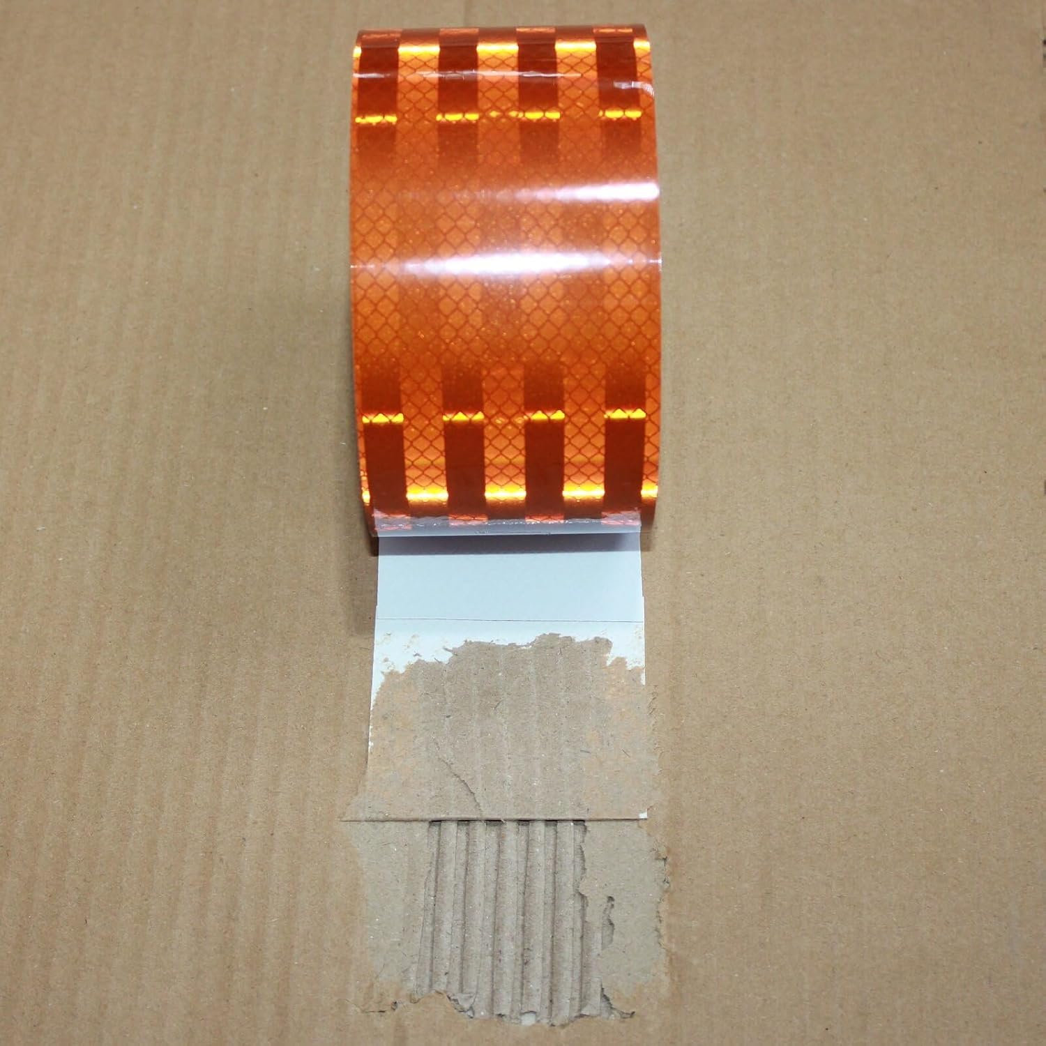 Non Fading Brown Reflective Tape Outdoor Waterproof 3 inch Wide, High Visibility Warning Industrial Marking Tape, Safety Stickers (168 feet)