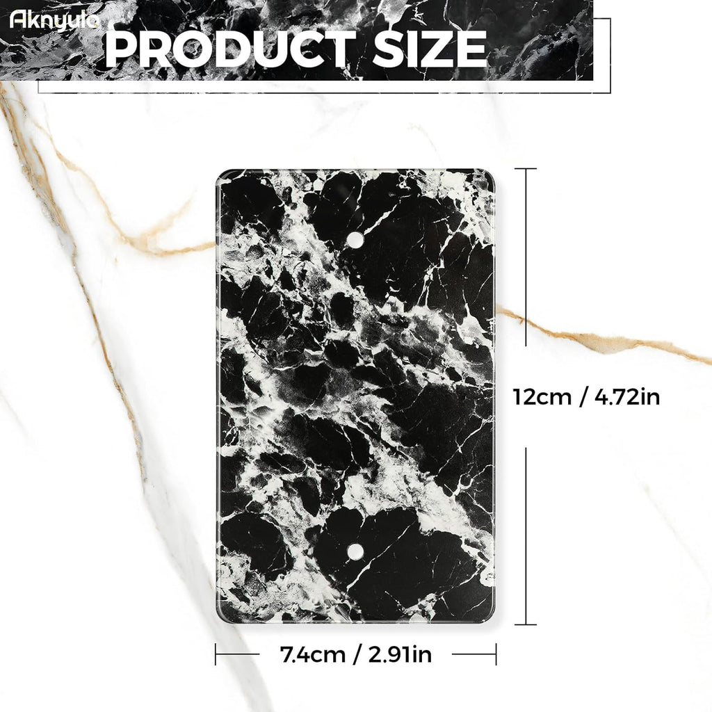 Black White Marble Pattern Acrylic Wall Plates Blank Wall Plate Light Switch Cover Plate Blank Wall Plate Decorative Acrylic Light Switch Cover