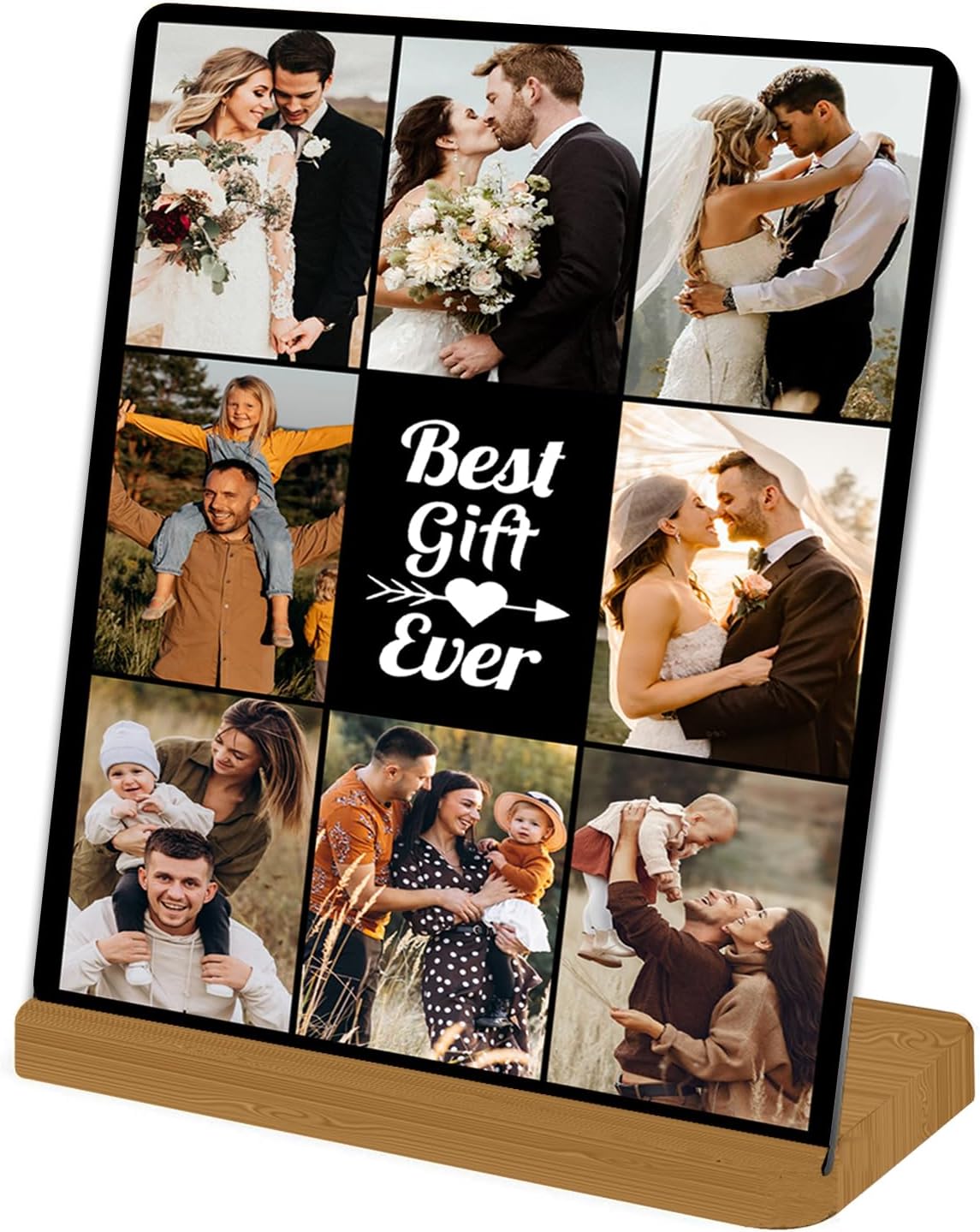 Custom Metal Photo Prints, Personalized Print Photos Frame for Desk, Customize Picture Frames Gifts for friend, remember, Lovers, Family Home