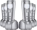 Enhon 6 Pack Rechargeable 4-in-1 LED Emergency Lights, Plug-in Flashlights with Motion Sensor Night Light, Auto-On Power Failure Light for Home, Hurricane, and Outage Supplies