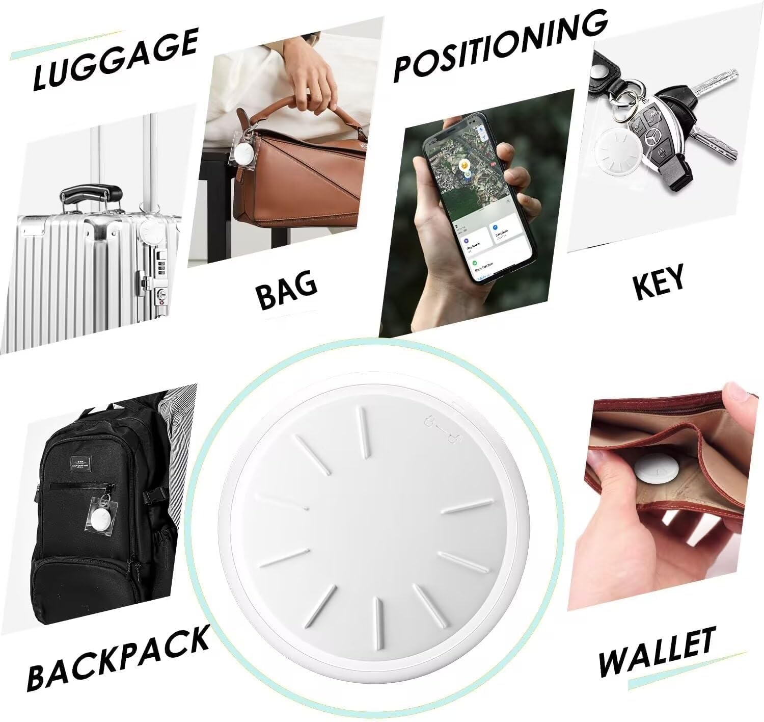 Air Tracker Tags-2 Pack, Item Tracker with Waterproof Case for Your Keys, Wallet etc, Luggage Tracker Works with Find My APP (iOS Only)