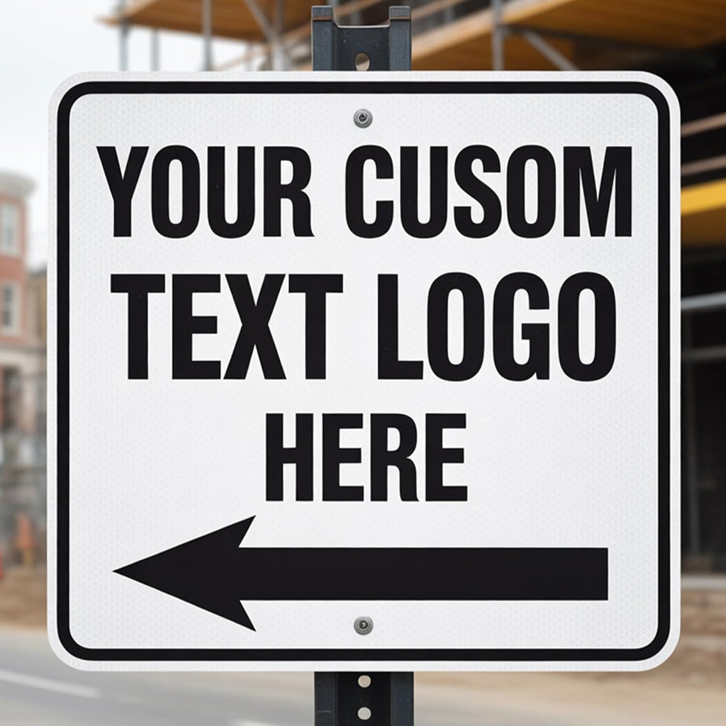 Custom Metal Left or Right Arrow Sign – 18x18 Inches Rust Free .040 Aluminum, Fade Resistant, Personalized Outdoor Sign for Business Workplace Office Home