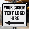 Custom Metal Left or Right Arrow Sign – 28x28 Inches Rust Free .040 Aluminum, Fade Resistant, Personalized Outdoor Sign for Business Workplace Office Home