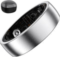 Smart Ring Fitness Tracker for Women - Health Heart Rate Ring with Sleep Monitoring, SpO2 Tracking, No Subscription Fee, Family Care (Silver 9)