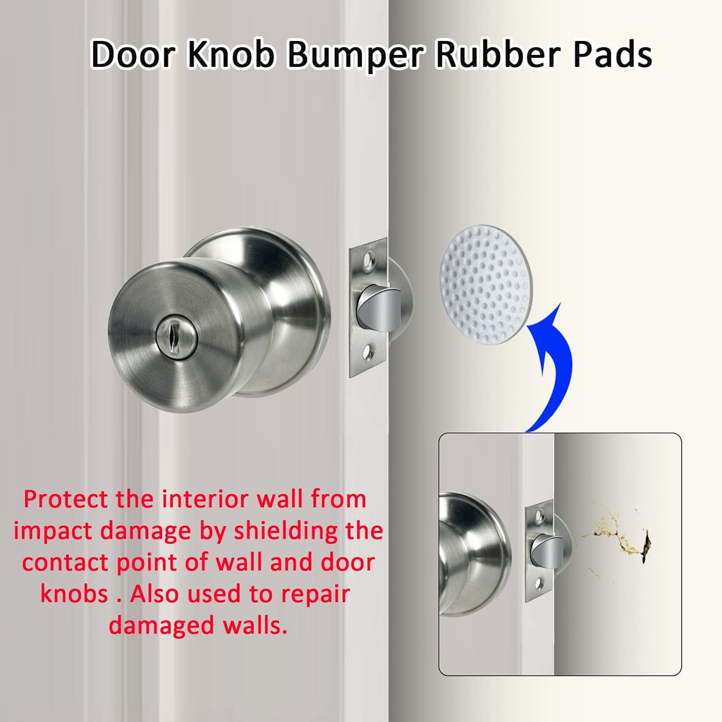JO.KO Door Knob with Lock and Key, Round Ball Lock Interior/Exterior Door Knob for Bedroom Or Bathroom/Entry Door Handle (Stainless 2Pack)
