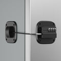 Fridge Lock with Combination, No Key Required, Upgrade Refrigerator Lock with Adhesive and Screws, Freezer Cabinet Pantry Drawer Latch to Keep Door Closed, for Kids Adults Cats & Dogs, Black