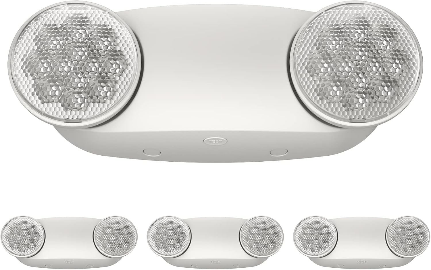 4 Pack Emergency Light, Emergency Lights for Business, LED Emergency Lights with Battery Backup, 2 Bug Eye Heads Adjustable Commercial Emergency Lighting Fixtures, UL 924 Certified