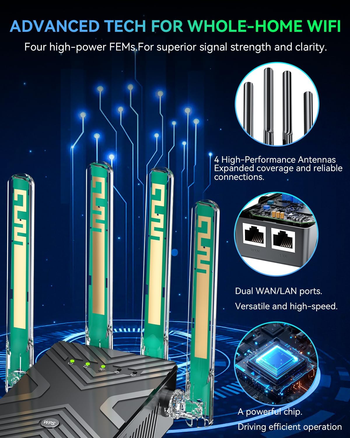 2026 WiFi Extender Signal Booster for Home - 8X Faster Internet Booster with Ethernet Port, Covers 15888sq.ft & 1-Tap Setup, Wireless Repeater Amplifier Supports 68＋Devices