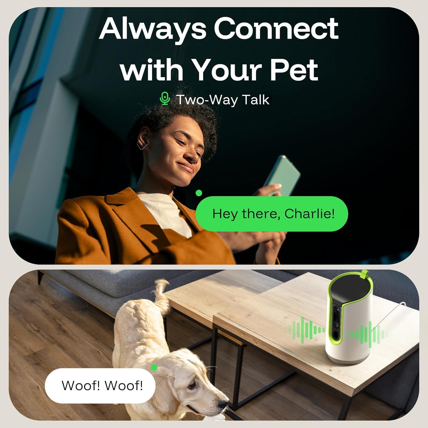 5MP Ultra HD Pet Camera - Dog Camera with Treat Dispenser, Remote Treat Tossing via Phone App, 360° Auto Tracking & Motion Alerts, 5G&2.4G WiFi for Cats Indoor, Green
