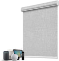 SmartWings Motorized 100% Blackout Shades Blinds, Custom Size, Cordless Window Shades with Rechargeable Battery, Works with Matter/Apple HomeKit, Alexa, Thread/Zigbee, Remote Optional, Safar Smoke