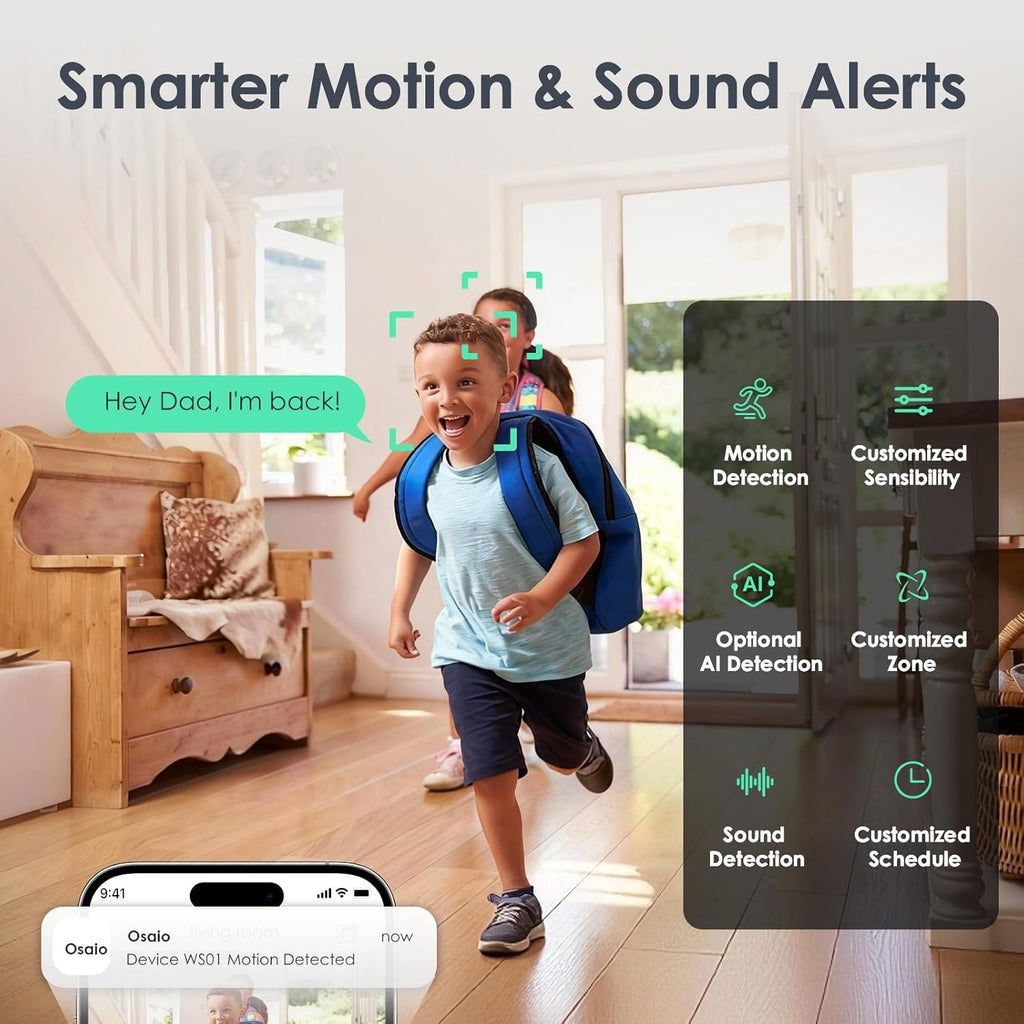 YOTON 1080P Indoor Security Camera for Baby Monitor, Pet Camera with Night Vision, 2-Way Audio, Motion Detection, Cloud & SD Card Storage, Easy Setup, Works with Alexa & Google Assistant (4 Pack)