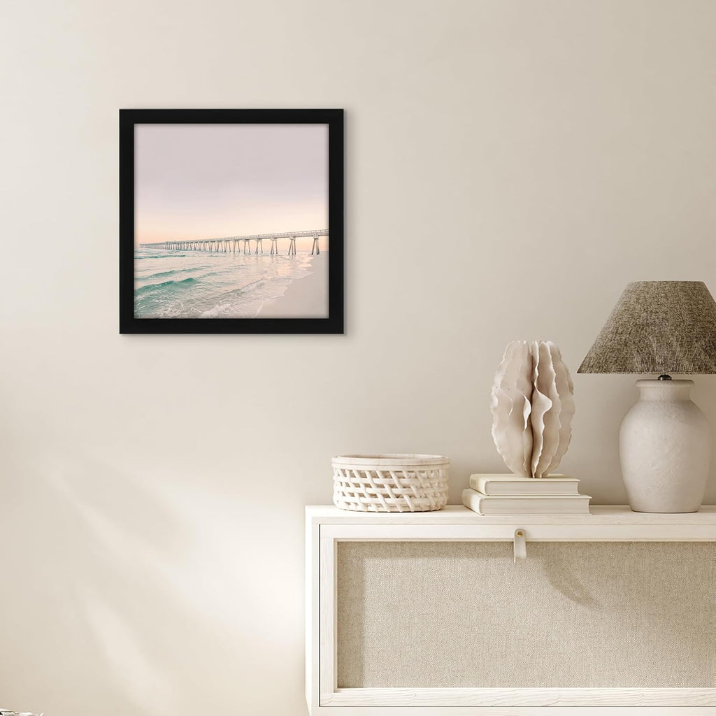 Americanflat 11x11 Picture Frame with Shatter-Resistant Glass - Signature Collection - Gallery Style Frames Made of Engineered Wood - Square Frame for Wall Display - Black