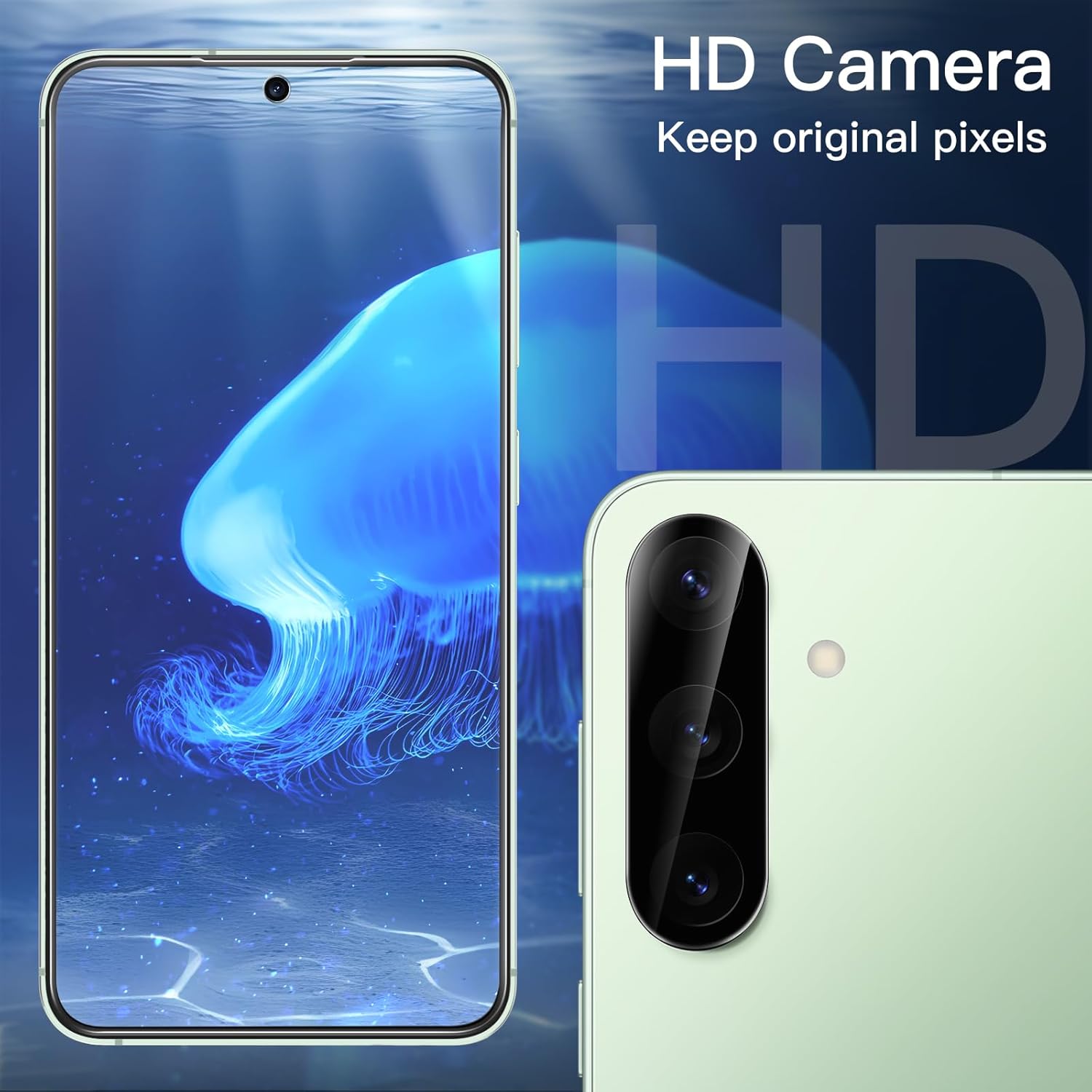 JETech Privacy Screen Protector for Samsung Galaxy S25+ / S25 Plus 5G with Camera Lens Protector, Anti-Spy Tempered Glass Film, Fingerprint ID Compatible, 2-Pack Each