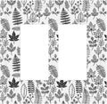 Black White Leaf Wheat Maple Leaf Plant Decorative Outlet Covers 2 Gang Double GFCI Rocker Light Switch Cover Plate Electrical Wall Panels for Bedroom Bathroom Decor