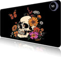 Heated Mouse Pad with 3 Levels Heated & 3 Hours Auto Shut-Off Mouse Pad for Warming Hands in Office Home, 31.5" x 13"Large Safe Desk Mat Hand Warmer，Art Skull