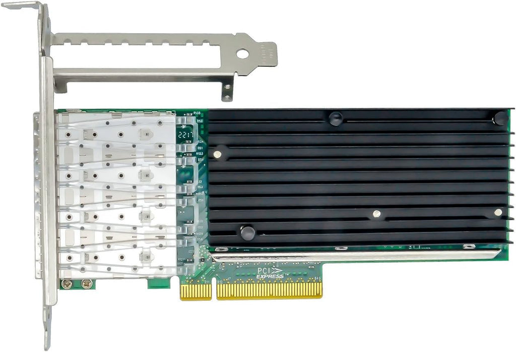 with Intel Chipset X710-DA4 4Port SFP+ 10Gb Ethernet Converged Network Card Adapter ISCSI NFS DDJKY PCI-e3.0 x8 Controller NIC
