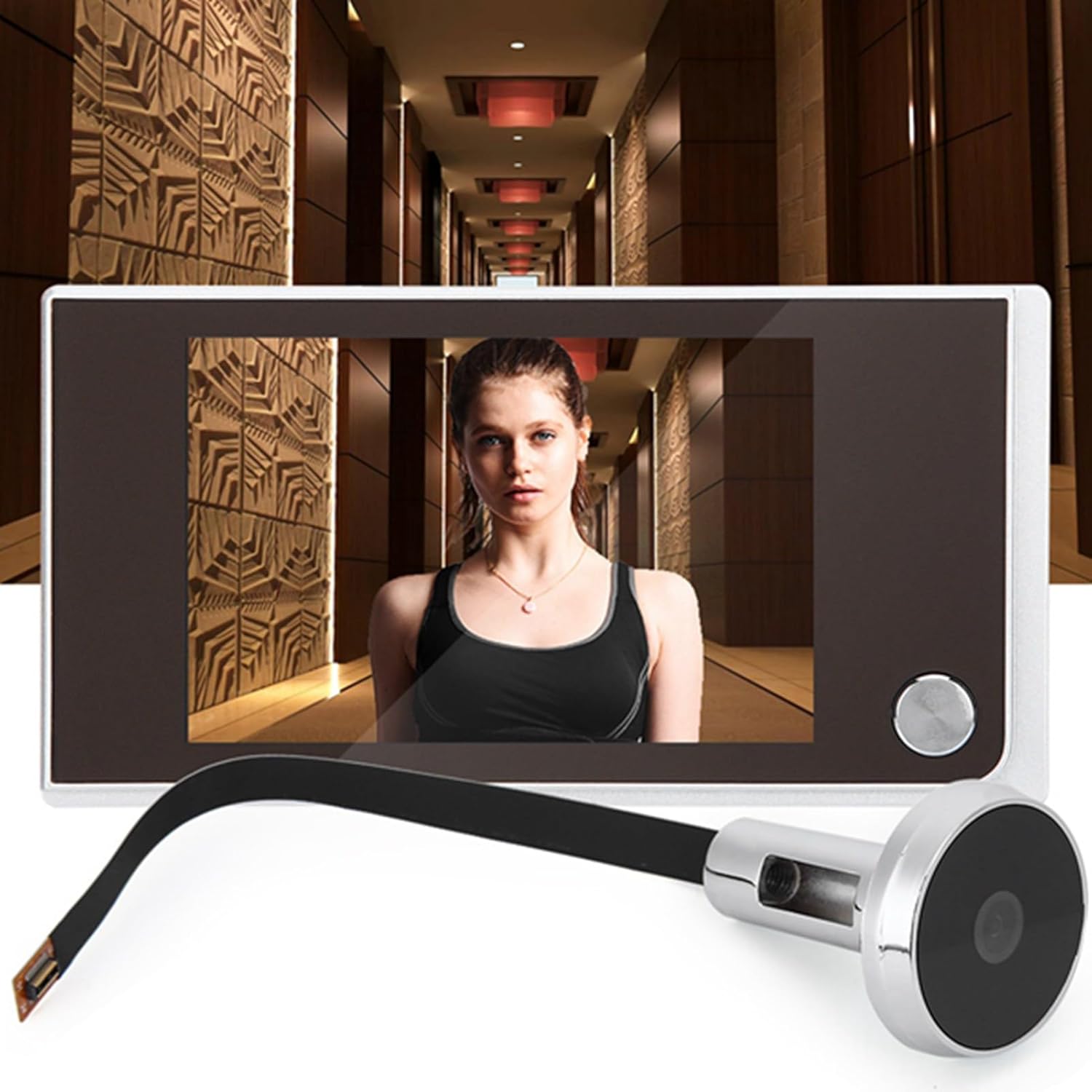 3.5" Digital LCD 120 Degree Peephole Viewer, Smart Home Security Camera, Wide Angle Electronic Cat Eye with OV Industrial HD Sensor, for Doors with 14 28mm Hole and 40 100mm Thickn