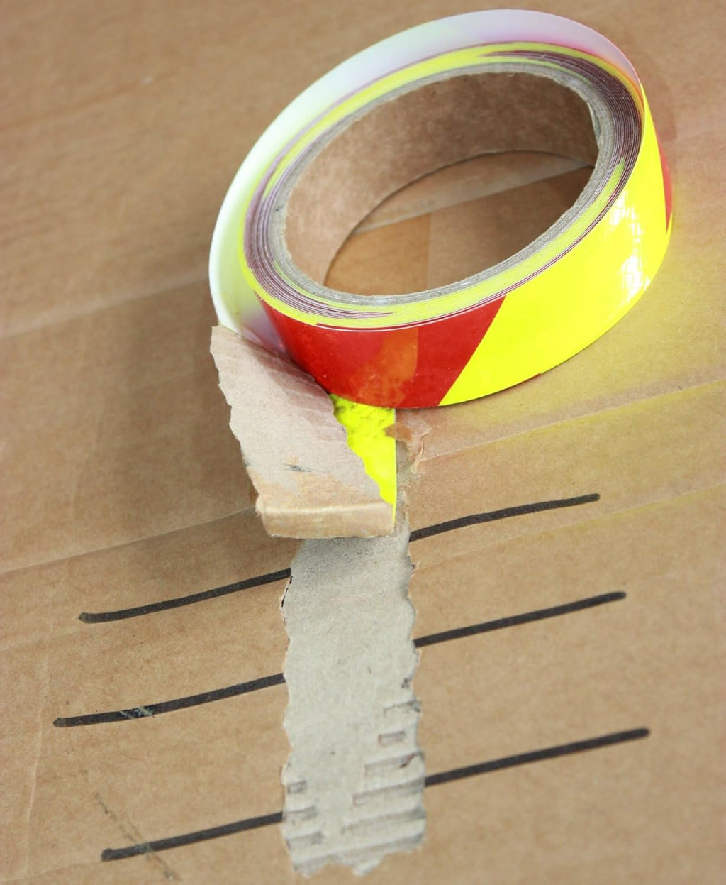 Non Fading Reflective Tape Outdoor Waterproof 1 inch Wide, High Visibility Industrial Marking Tape, Safety Adhesive Stickers (15 feet)