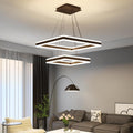 Modern Ceiling Chandeliers, with Remote Control Dimmable 3 Color Mode & Brightness (Warm & Cool & Neutral Light) Ceiling Chandelier, Acrylic Anti-Flicker Dining Light Fixture for Kitchen