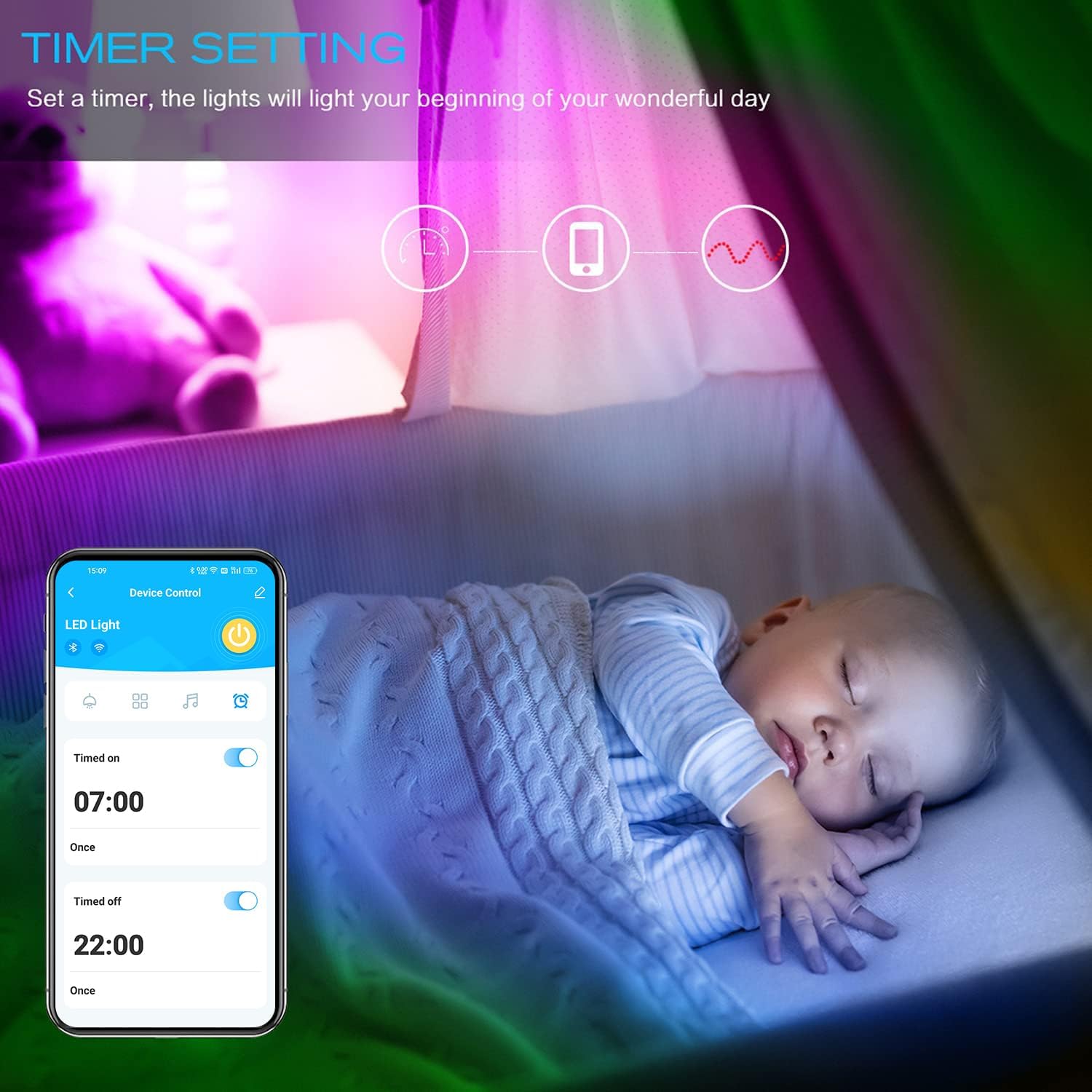 DAYBETTER RGB Led Light Strips Kit Compatible with Alexa and Google Assistant, Smart WiFi Led Strip Lights for Bedroom, Room, Decor, Kitchen, Home Party Decoration (200FT)