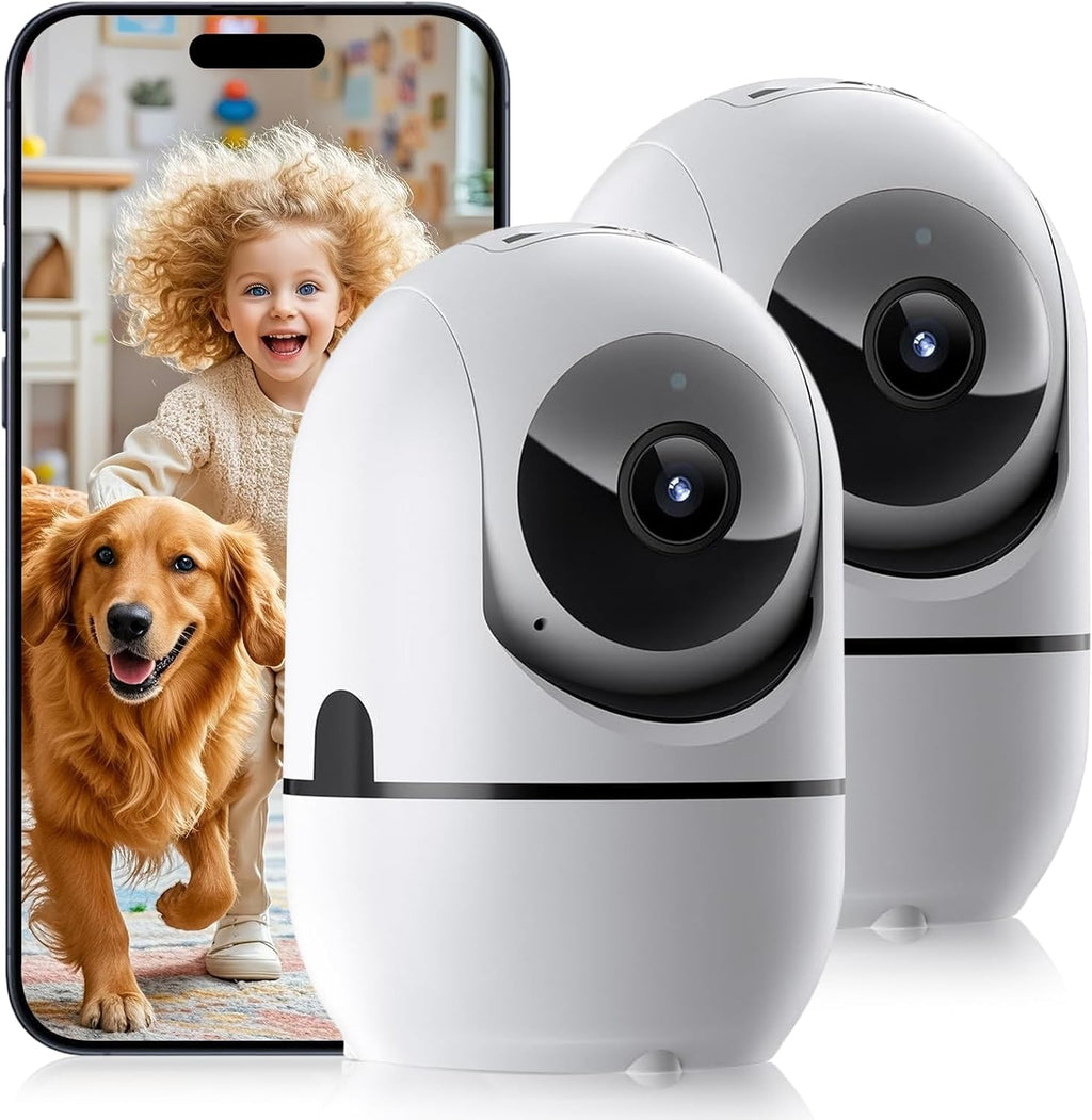 Indoor Security Camera, Indoor Camera for Home Security, WiFi Home Camera with 360° Pan Tilt, AI Motion Detection, Two-Way Audio, Night Vision for Baby, Pet, Elderly Monitoring