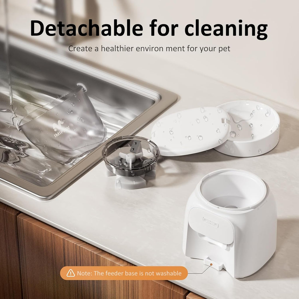 Automatic Cat Feeder WiFi: 5G Smart Auto Pet Feeder with App Remote Control- Timed Feeding Cat Food Dispenser with Airtight Lock-Fresh- Easy to Clean& Dual Power Supply 1-10 Meals per Day