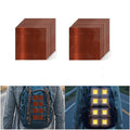 Non Fading Brown Reflective Stickers 2 inch X 2 inch, Outdoor Waterproof High Visibility Warning Safety Adhesive Reflector Tape (20 Pcs)