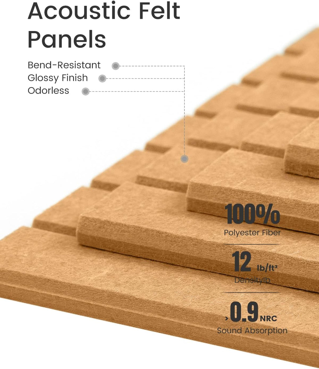 Large Felt Bulletin Board 48" x 36" Cork Board Alternative-12 Pack with 70 Safe Removable Adhesive Tabs, Cork Boards for Walls for Home Office Classroom Pin Board-Mustard Yellow