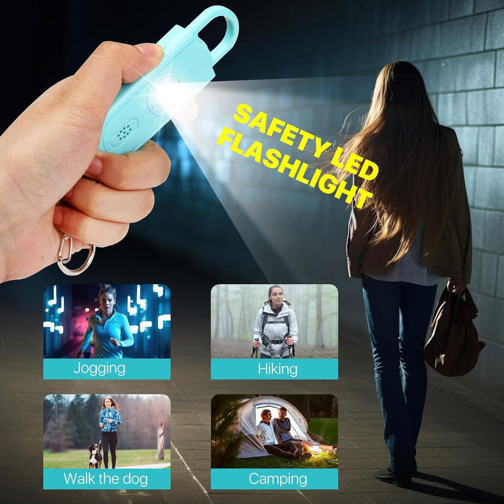 Personal Safety Alarm for Women Girls, 130dB Loud Siren + LED Light, Stylish Keychain, Easy-Pull Emergency Self-Defense for Night Safety, Running, Travel, College Students & Stocking Stuffer Gifts