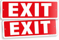 iSYFIX Exit Sign – 2 Pack 12x4 Inch – 100% Rust Free .040 Aluminum Signs, Laminated for Ultimate UV, Weather, Scratch, Water and Fade Resistance, Indoor and Outdoor, Exit Signs for Exterior.