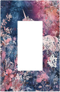 Decorative Outlet Covers Fantastic Pink Unicorn Wildflower Forest 1 Gang Single Rocker Light Switch Cover Plate GFCI Wall Plates Electrical Switch Plate Cover for Bedroom Kids room Decor