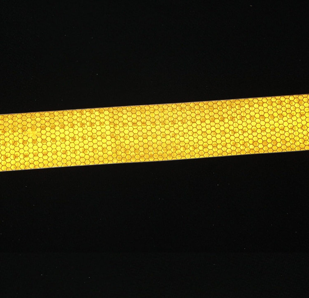 Yellow Reflective Tape 1 inch Wide, Outdoor Waterproof High Visibility Warning Industrial Marking Tape, Safety Stickers (68 feet,5 Rolls)